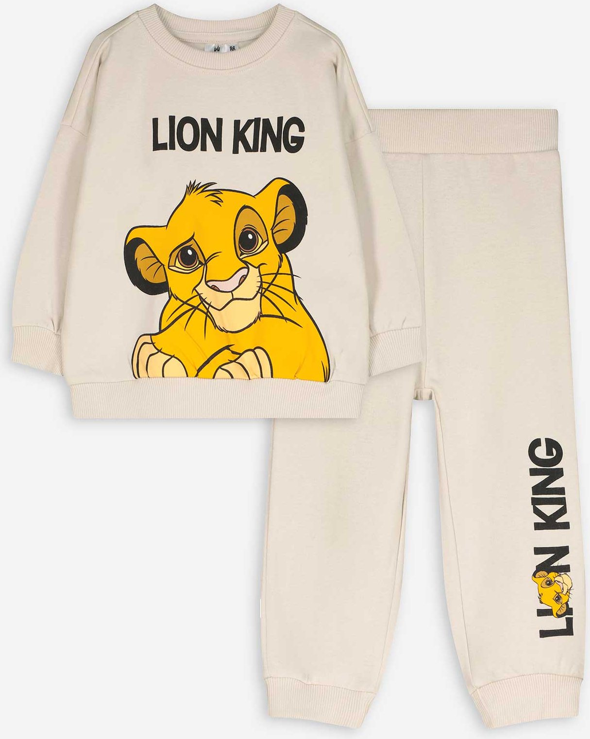 Thumbnail - Set aus Sweatshirt und Jogginghose - König der Löwen - weiß
