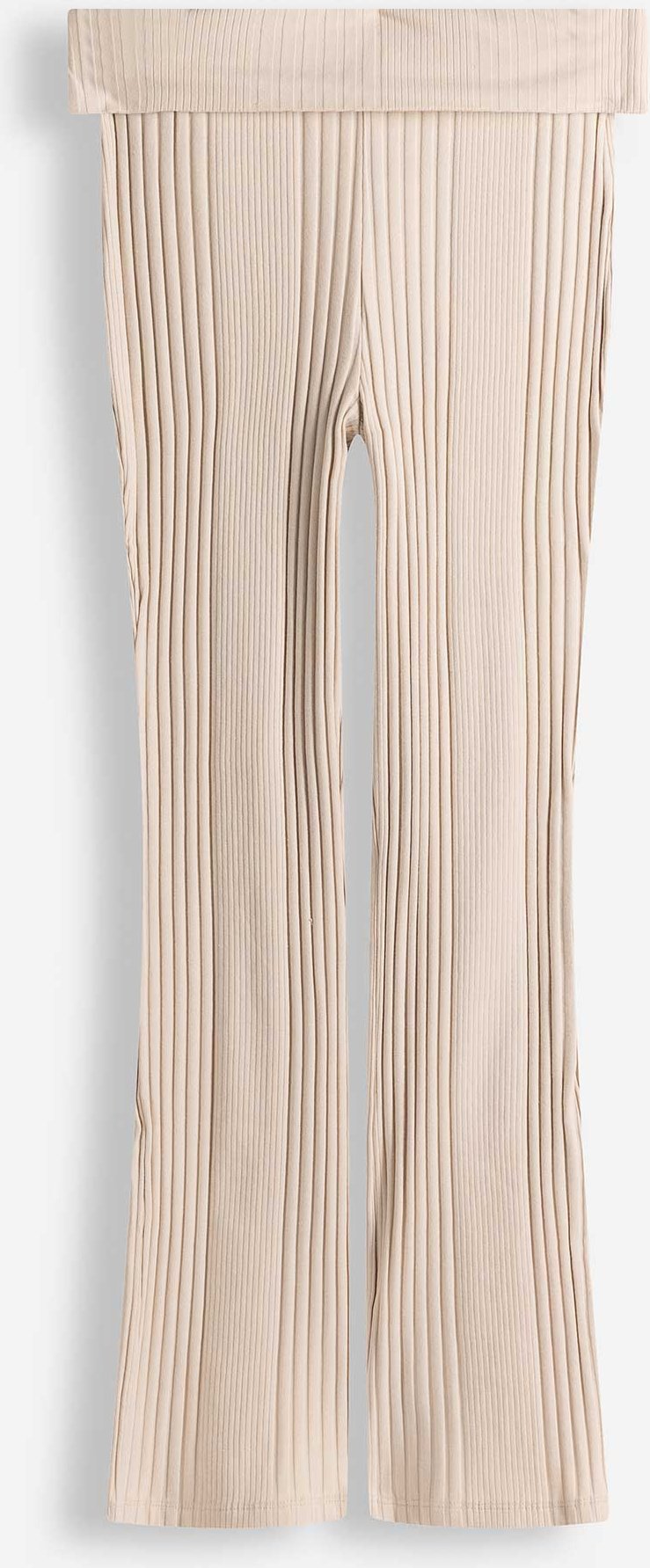 Leggings - Überbauchbund - beige