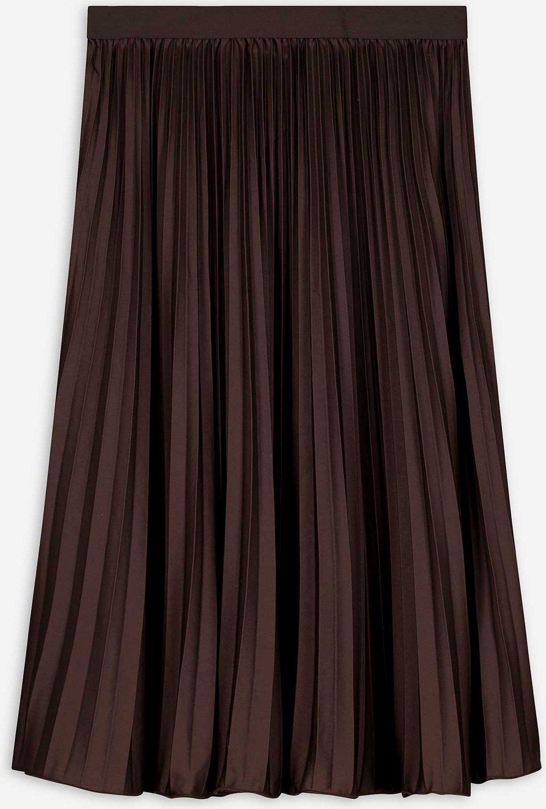 Faltenrock - Plisseefalten - dunkelbraun