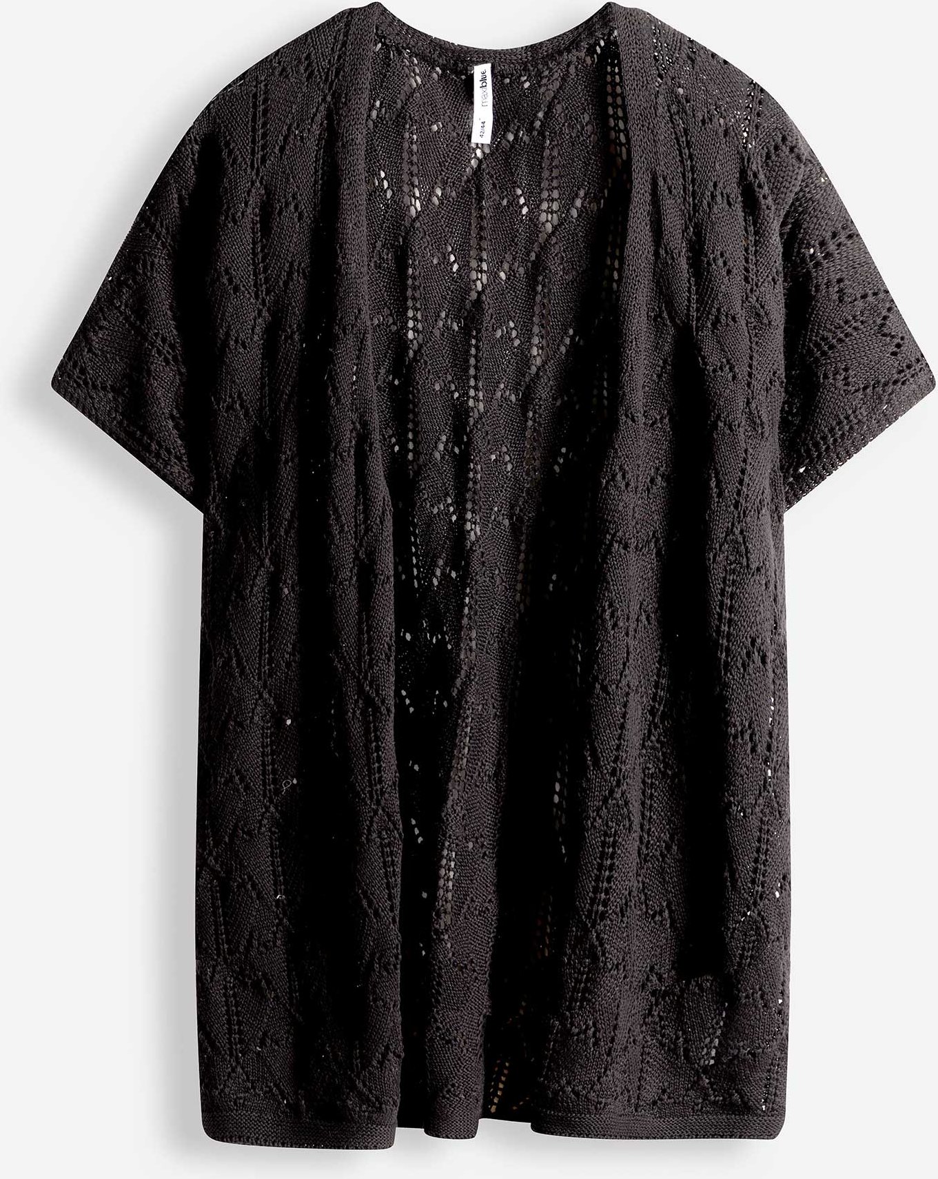 Cardigan - Baumwoll-Mix - schwarz