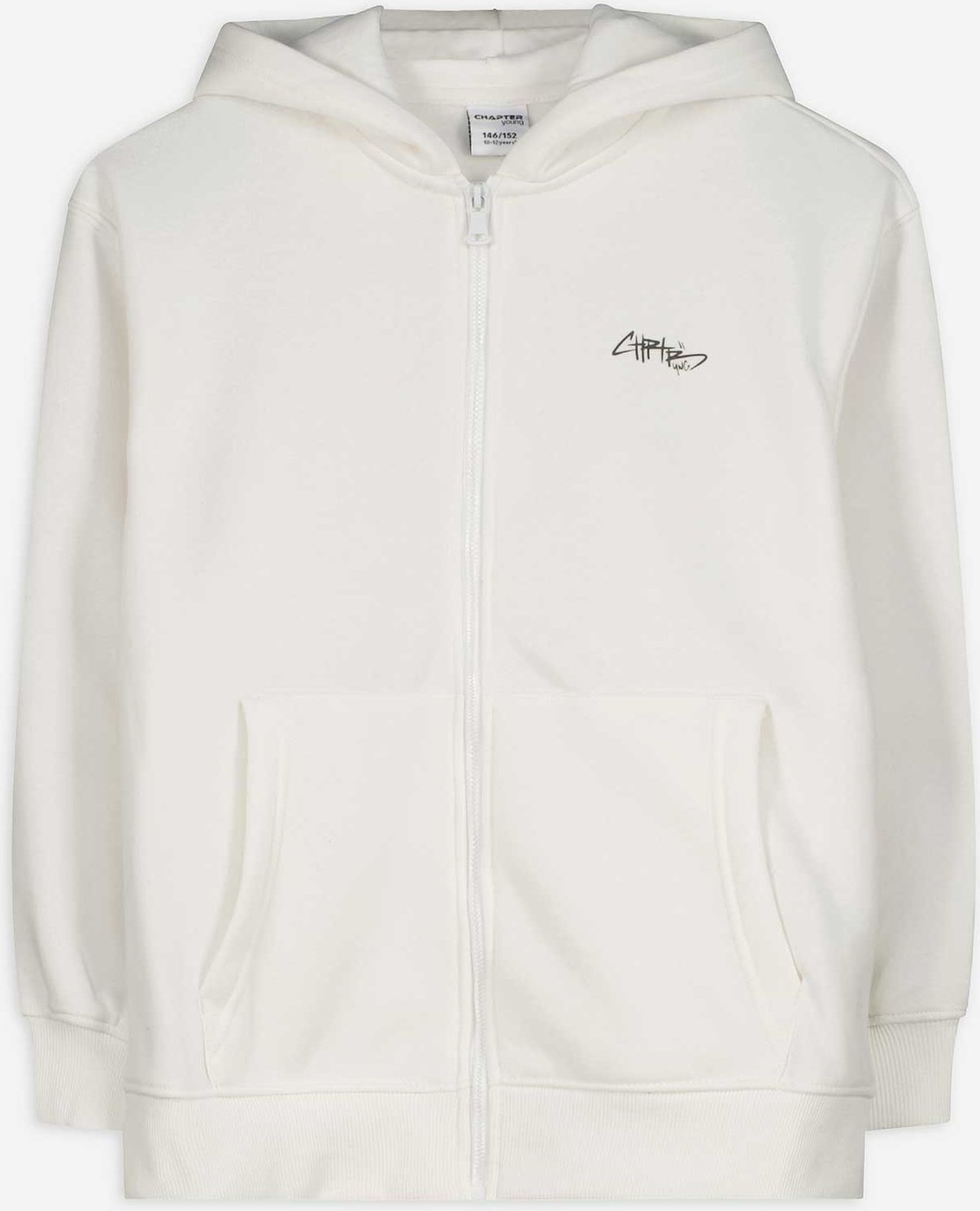 Thumbnail - Sweatjacke - Oversized Fit - weiß