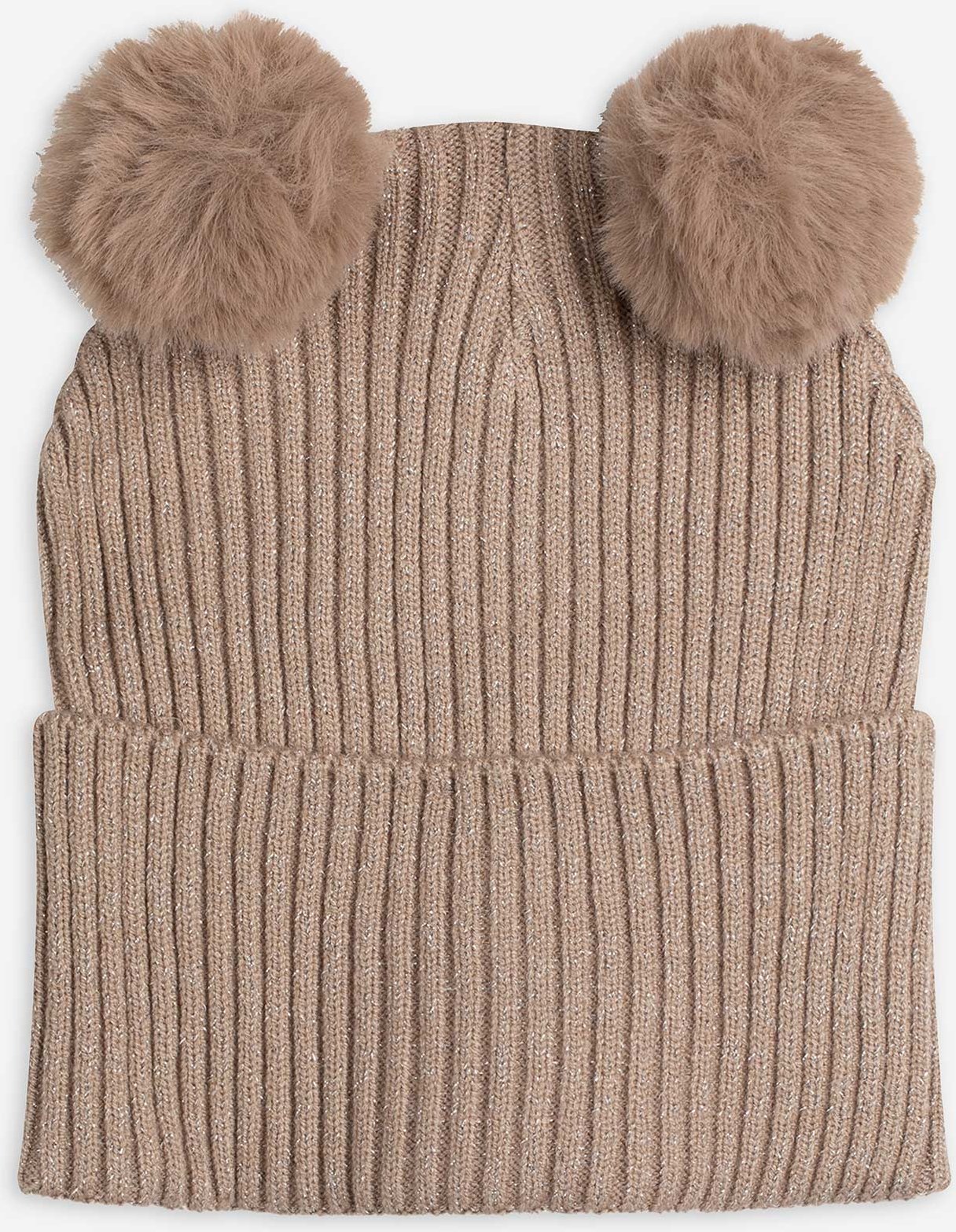 Mütze - Rippstrick - beige