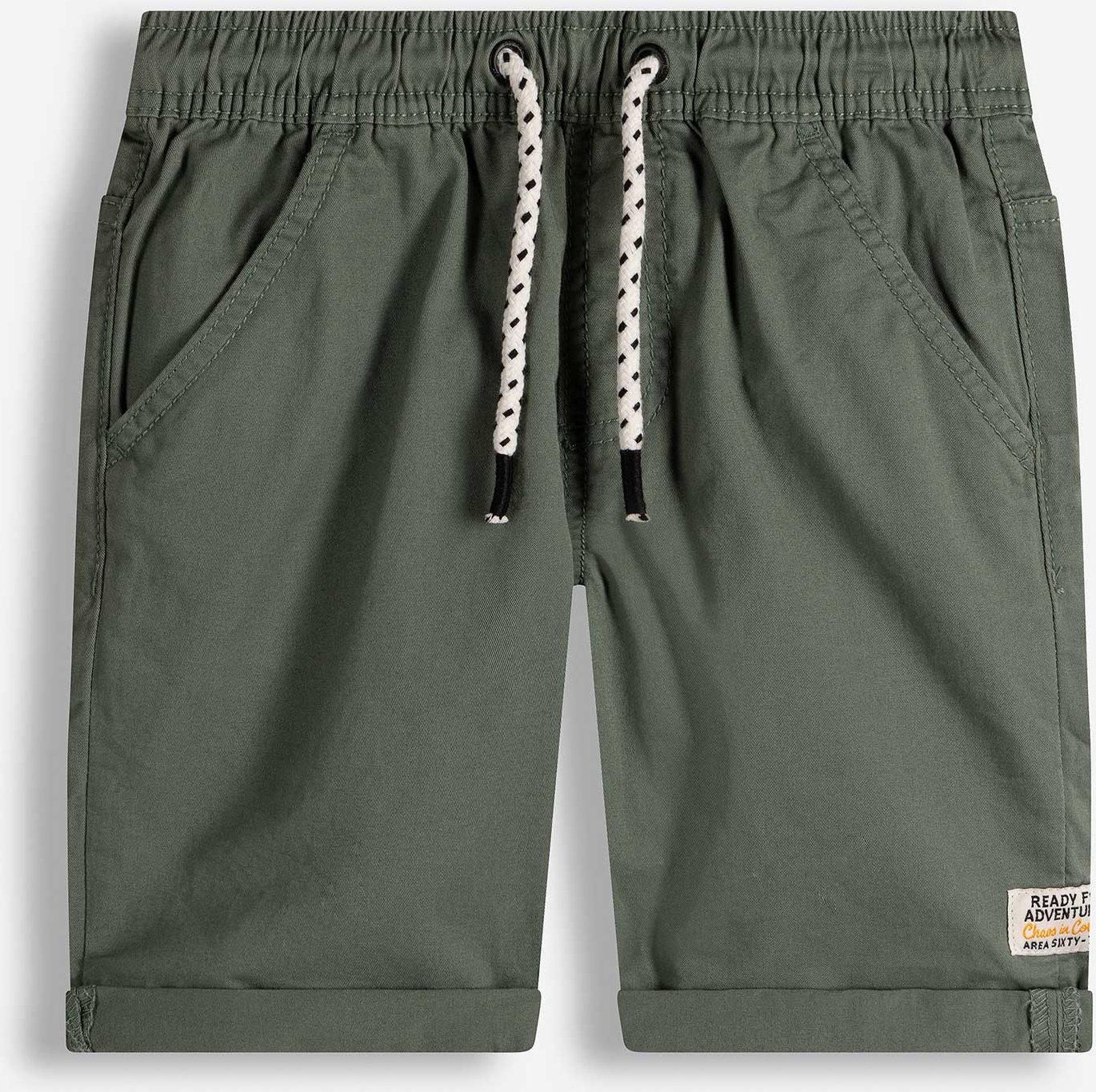 Shorts - Elastischer Bund - dunkelgrün