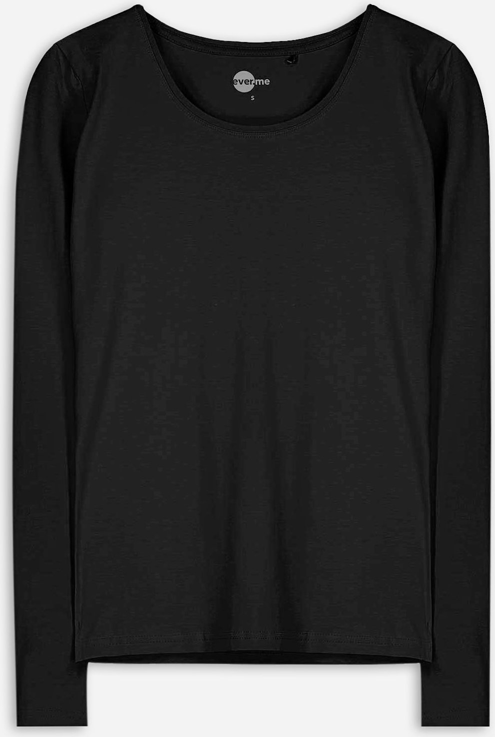 Langarmshirt - Stretchanteil - schwarz