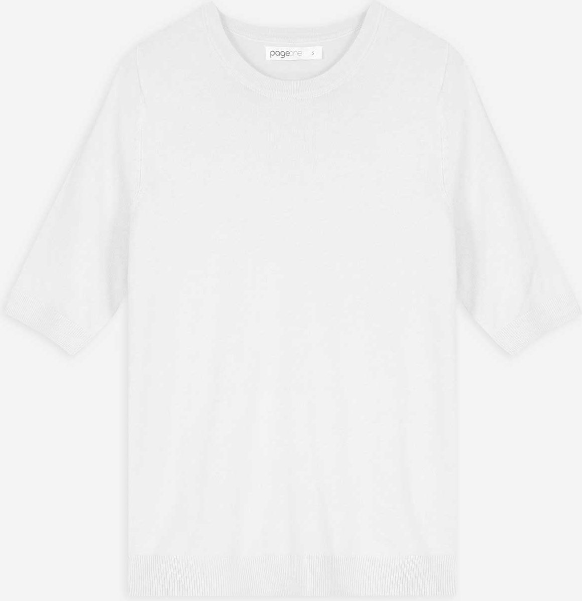 Pullover - Kurze Ärmel - weiß