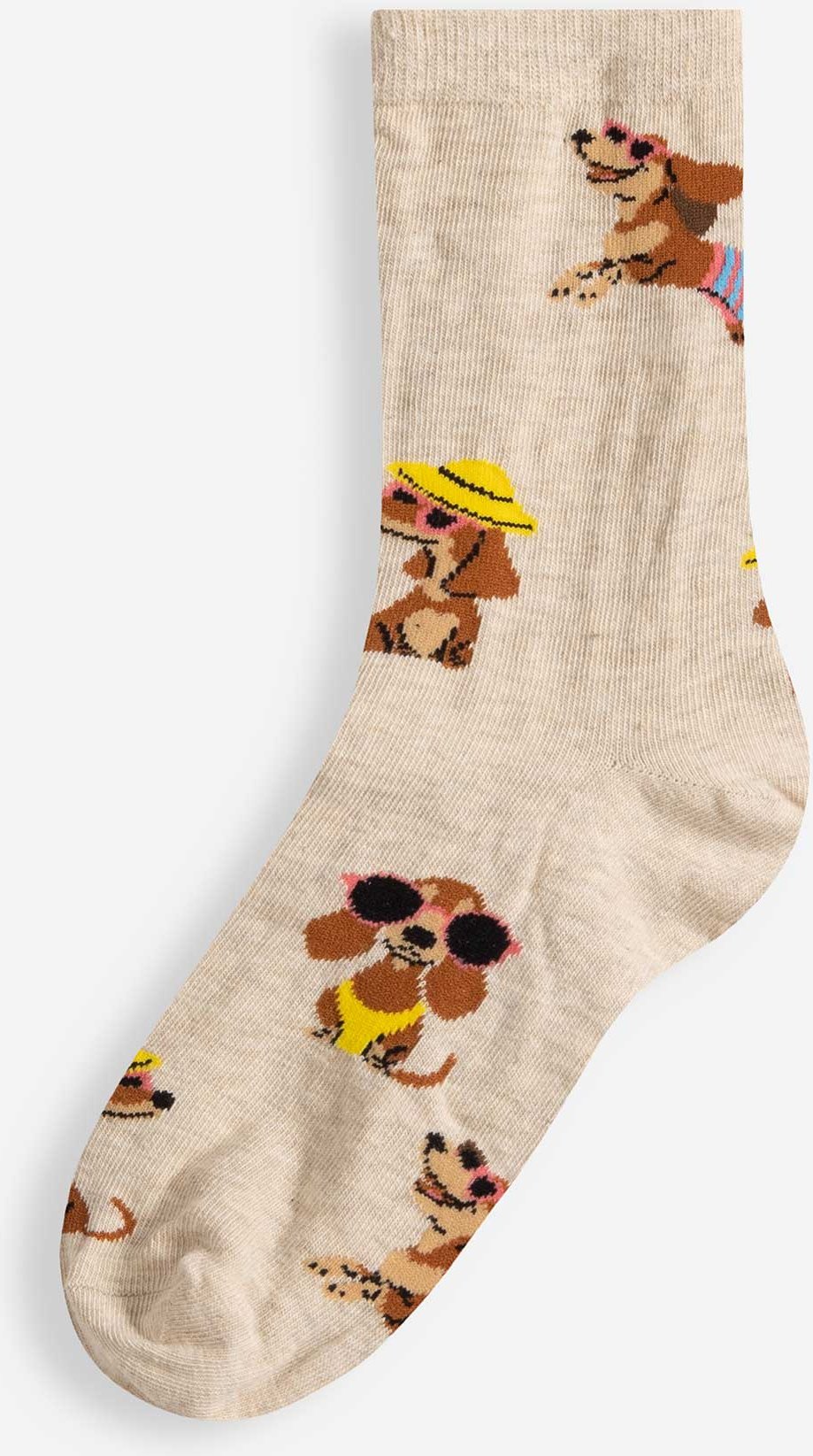 Socken - Allover-Muster - beige