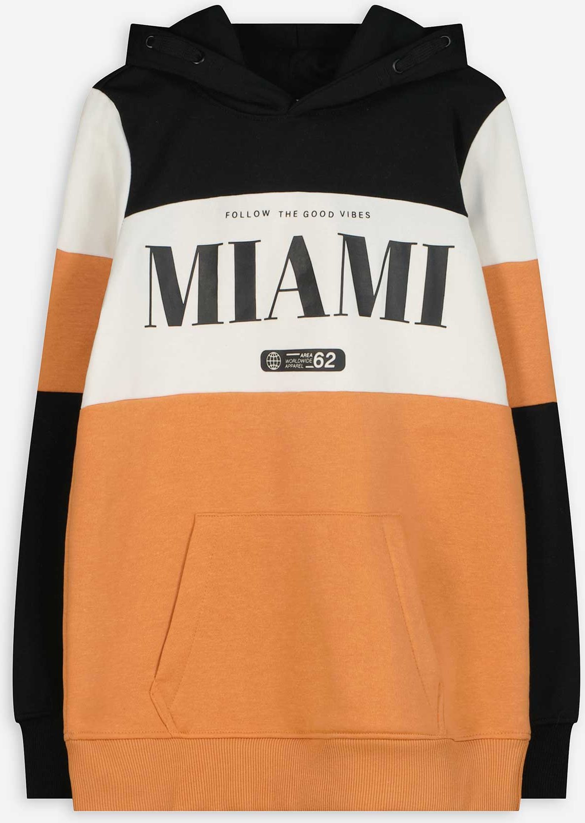 Hoodie - Mehrfarbiges Design - orange