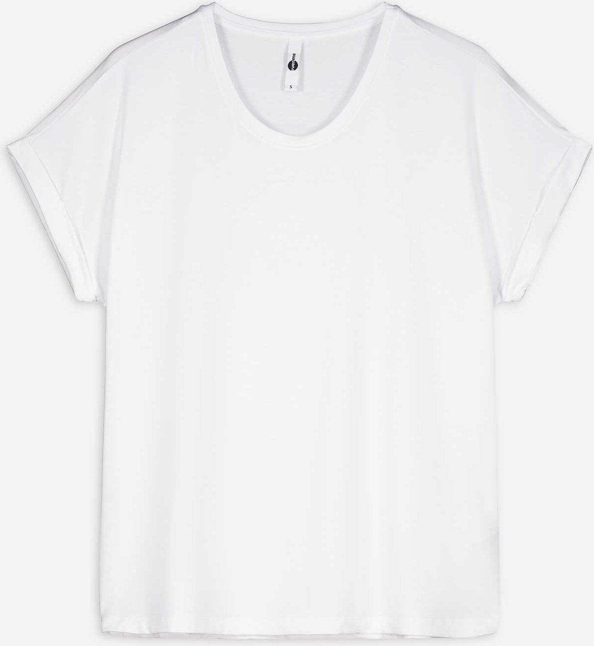 T-Shirt - Viskose-Mix - weiß