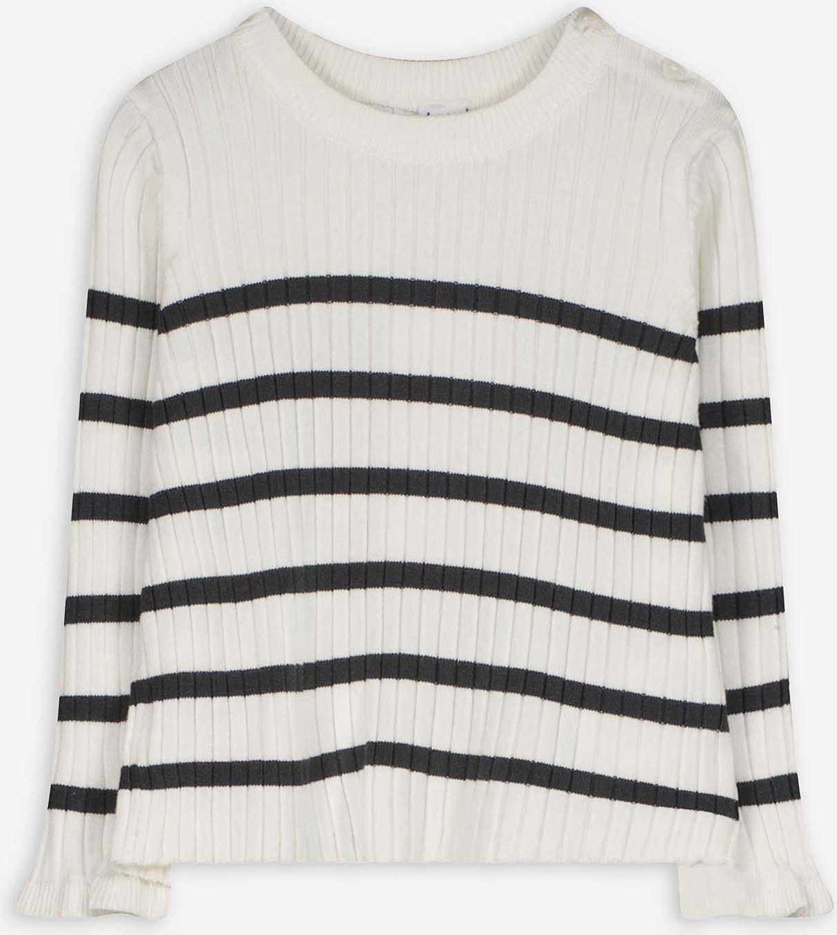 Thumbnail - Strickpullover - Rippenstruktur - weiß