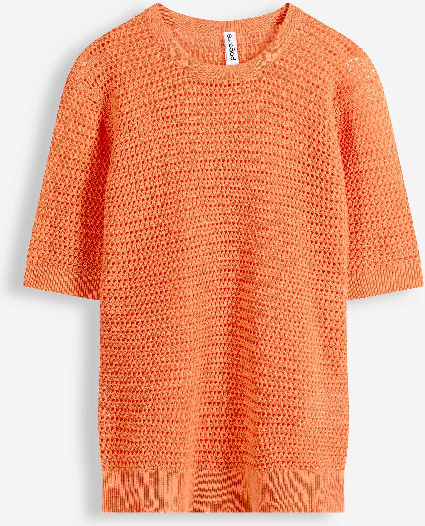 Strickpullover - Baumwoll-Mix - hellrot