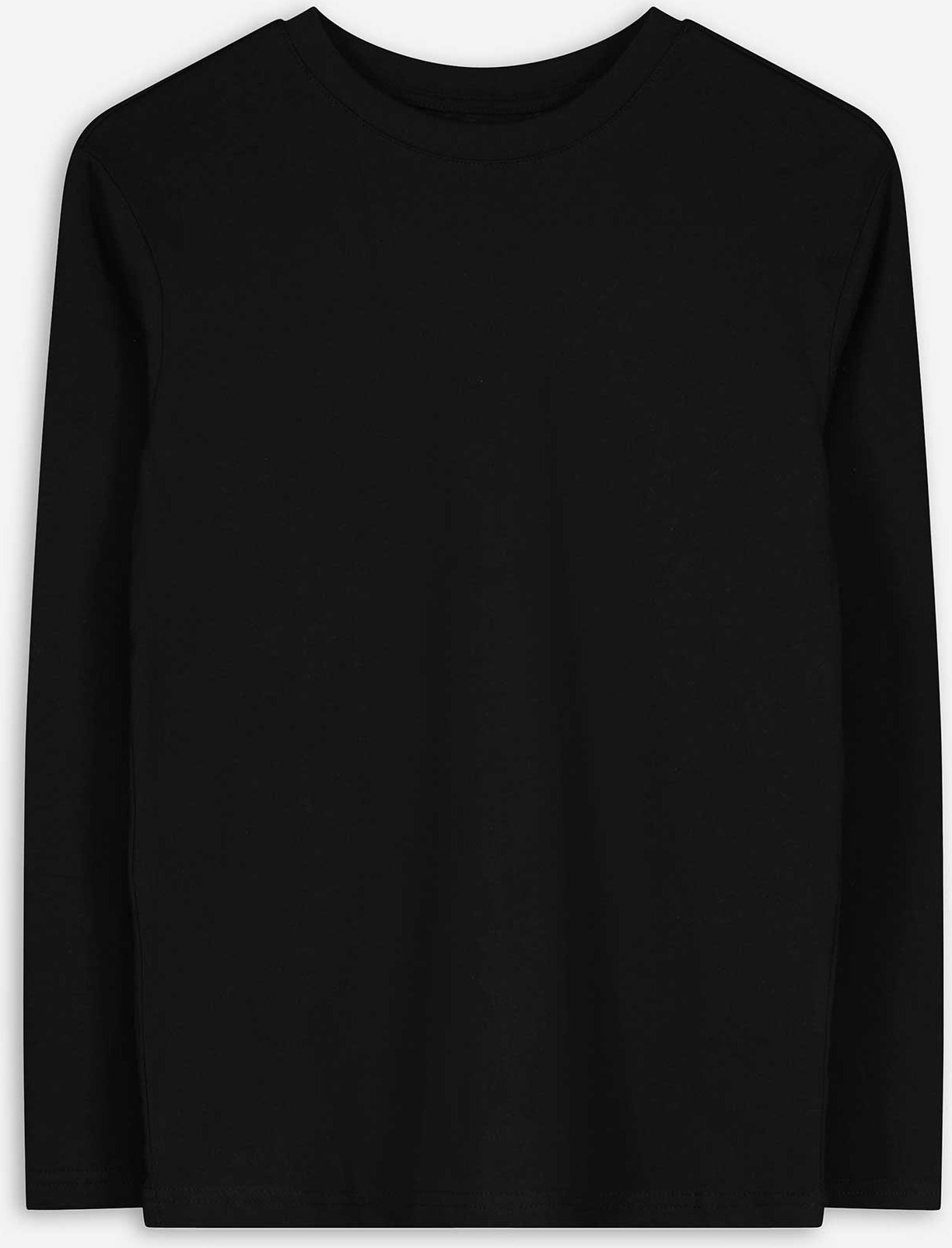 Langarmshirt - Baumwolle - schwarz