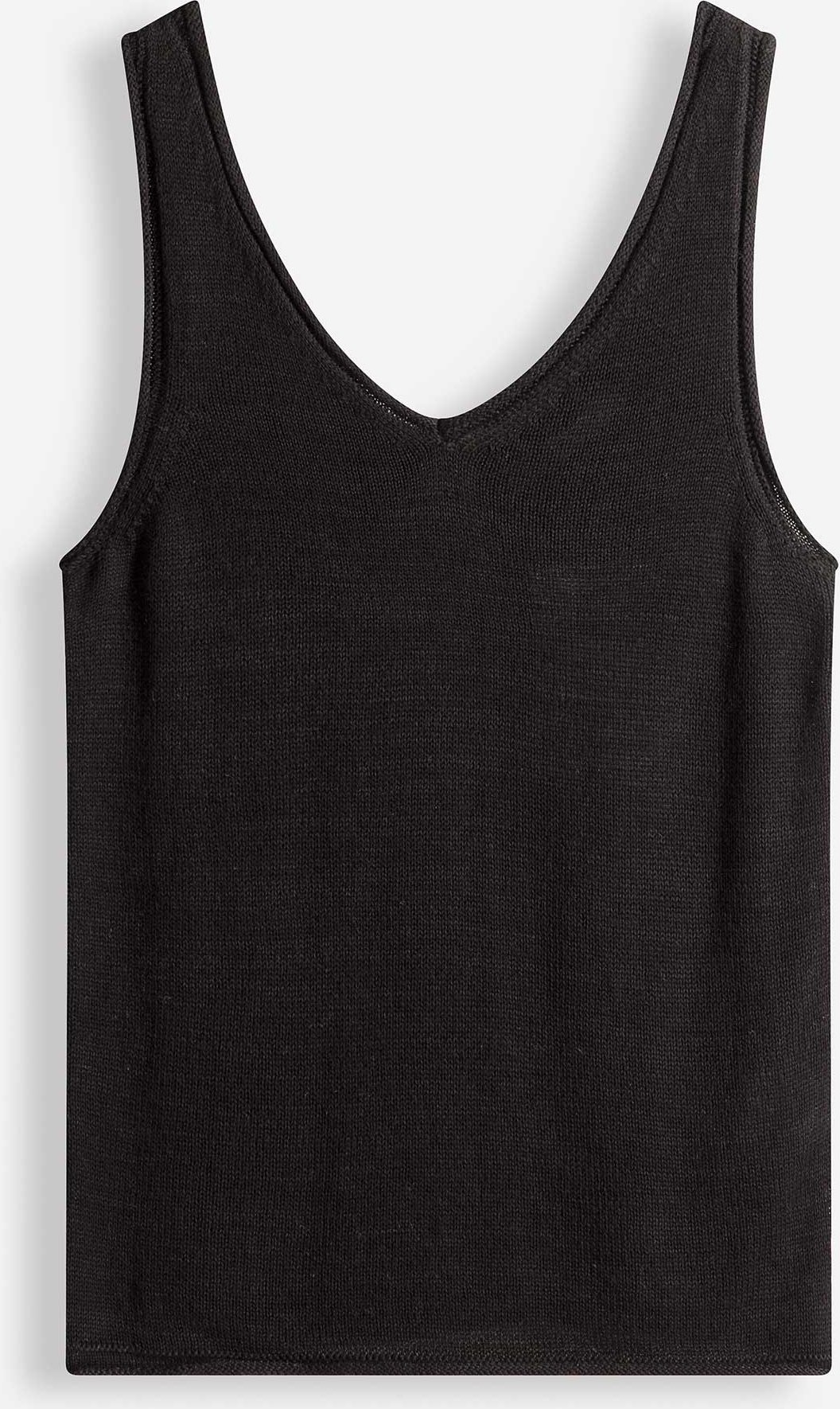 Stricktop - Viskose-Mix - schwarz