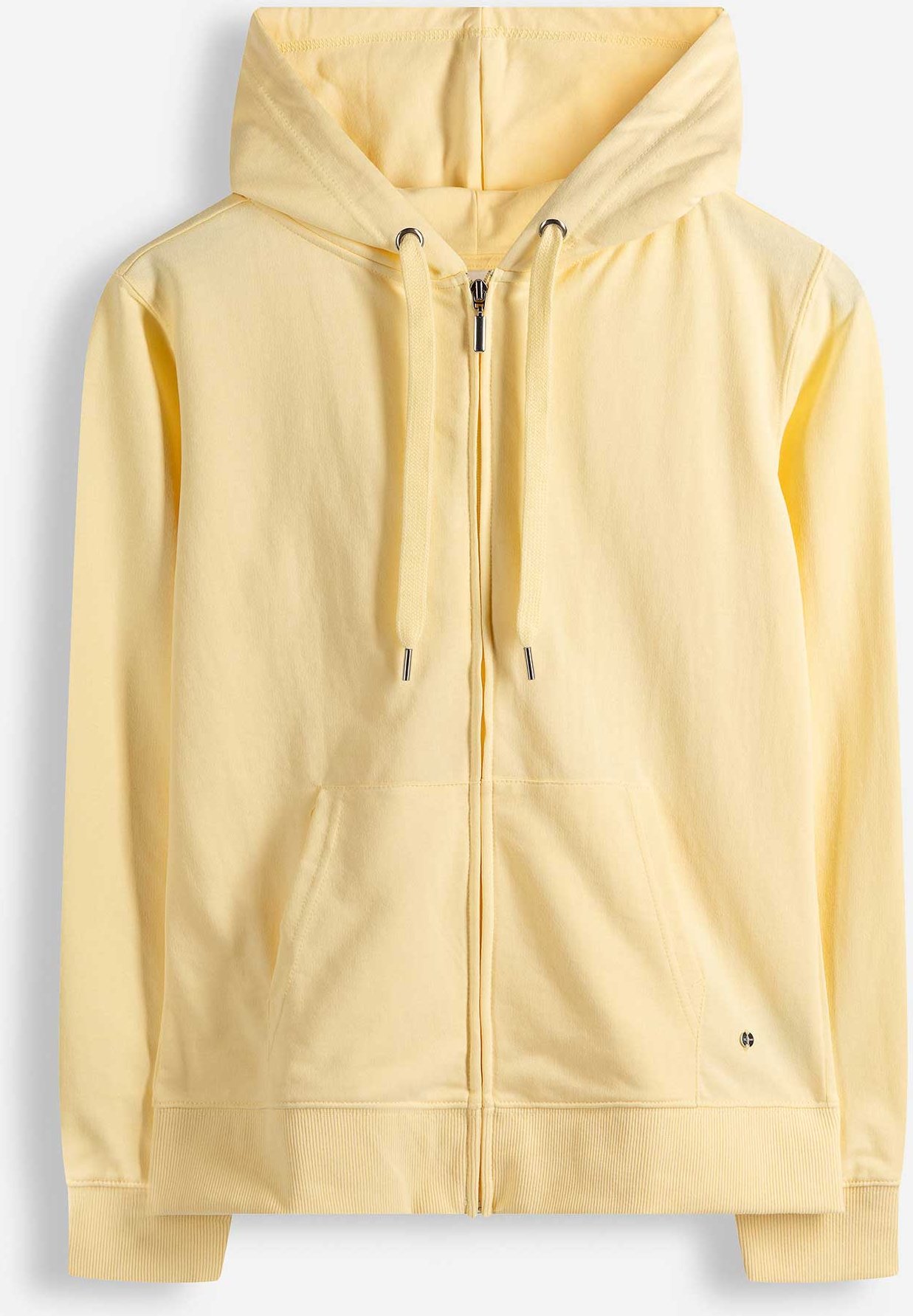 Sweatjacke - Kapuze mit Tunnelzug - gelb