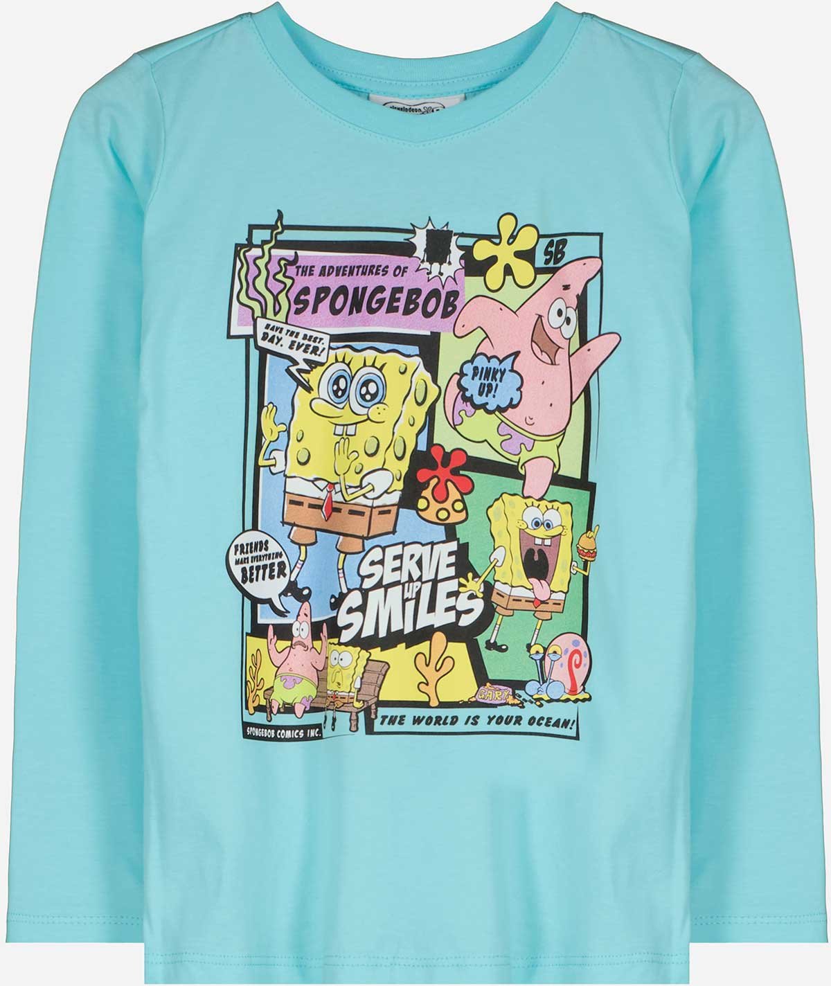 Thumbnail - Langarmshirt - SpongeBob - hellblau