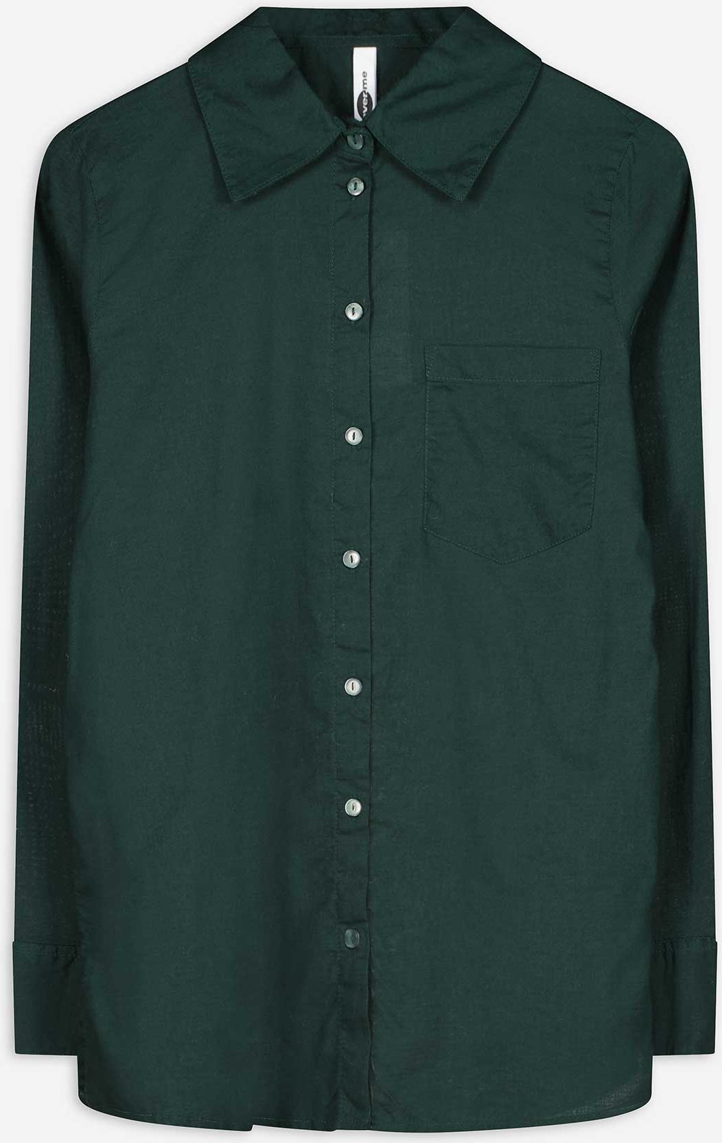 Bluse - Brusttasche - dunkelgrün