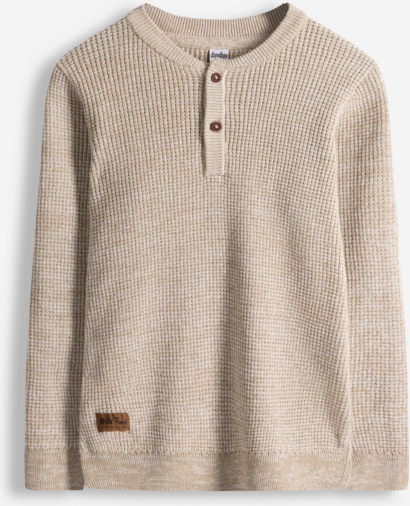 Pullover - Knopfleiste - beige