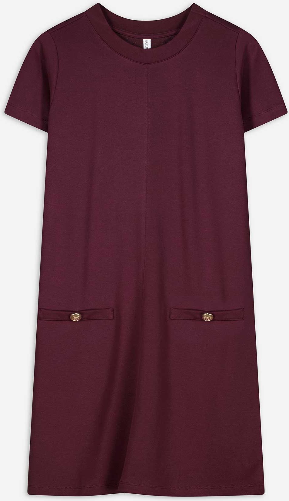 Thumbnail - Kleid - Aufgesetze Taschen - dunkellila