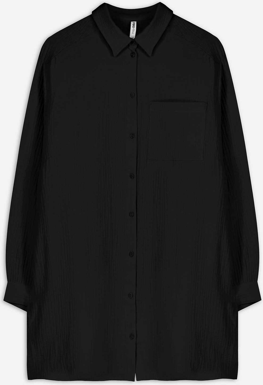 Bluse - Musselin - schwarz