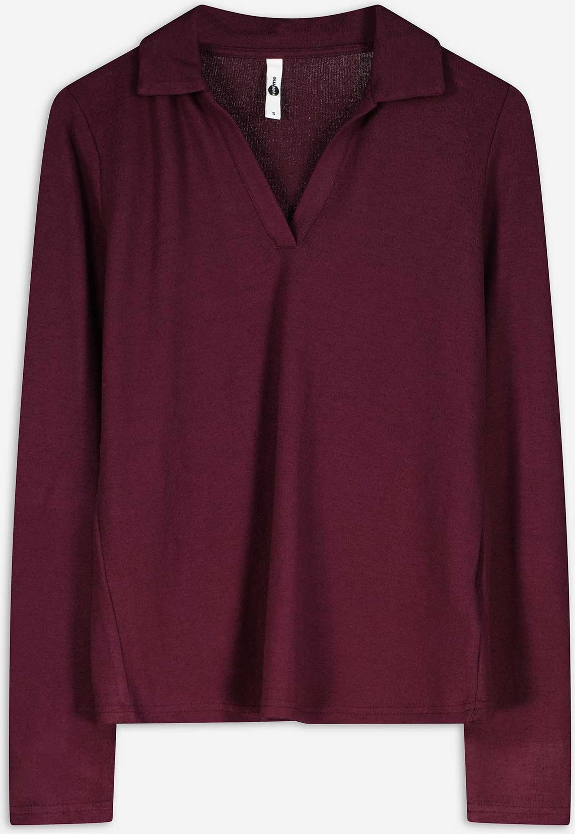 Thumbnail - Pololangarmshirt - Polokragen - dunkellila