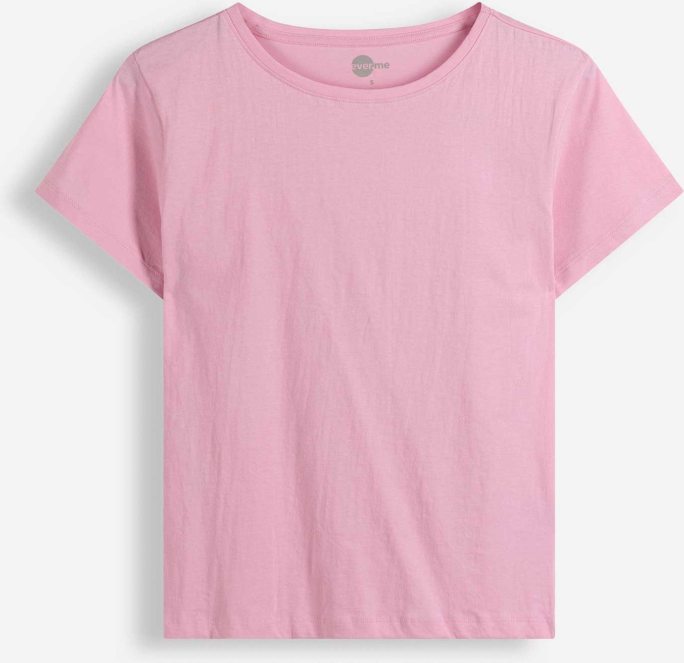 T-Shirt - Rundhals-Ausschnitt - rosa