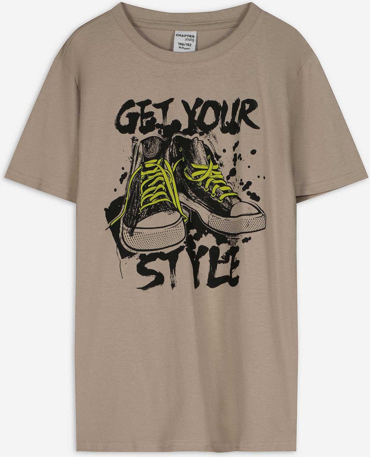 T-Shirt - Frontprint - beige