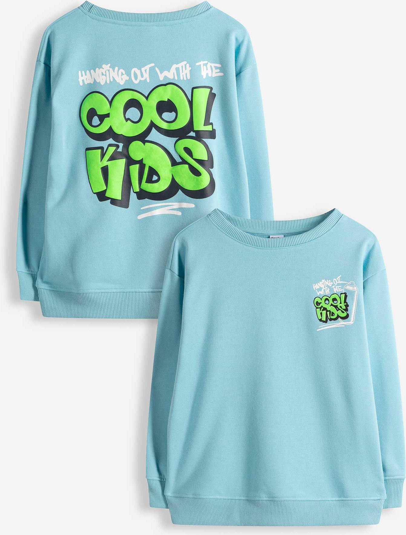 Sweatshirt - Rückenprint - hellblau