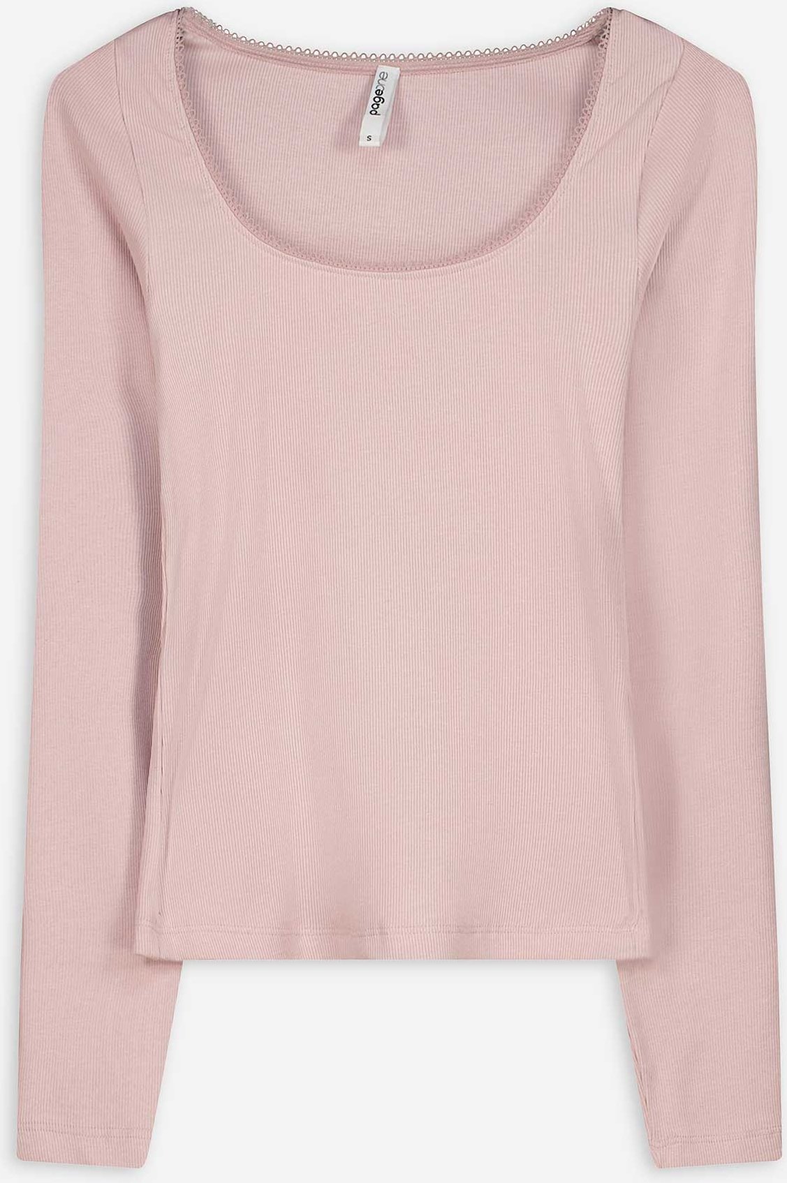 Langarmshirt - Zierborte - lila