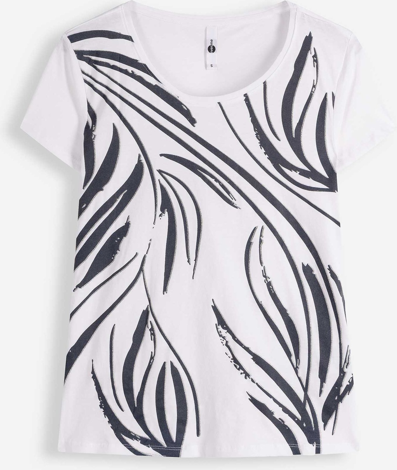 T-Shirt - Allover-Muster - weiß