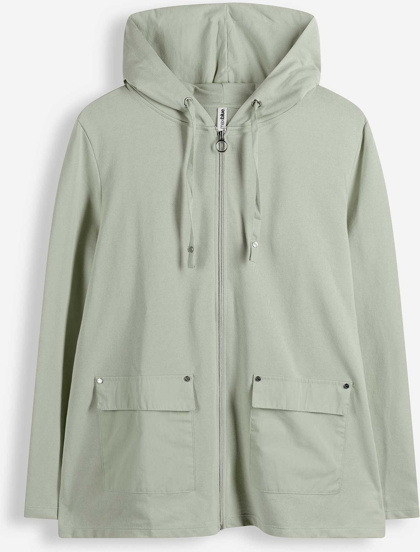 Sweatjacke - Baumwoll-Mix - grau