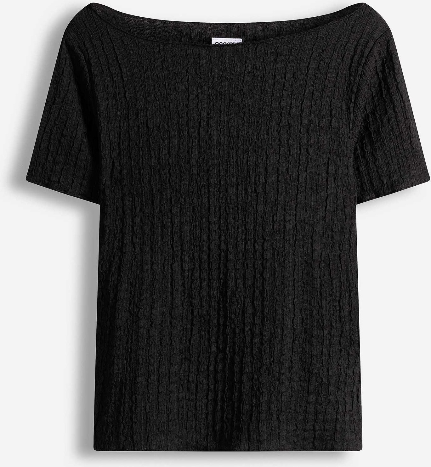 T-Shirt - Carmen-Ausschnitt - schwarz