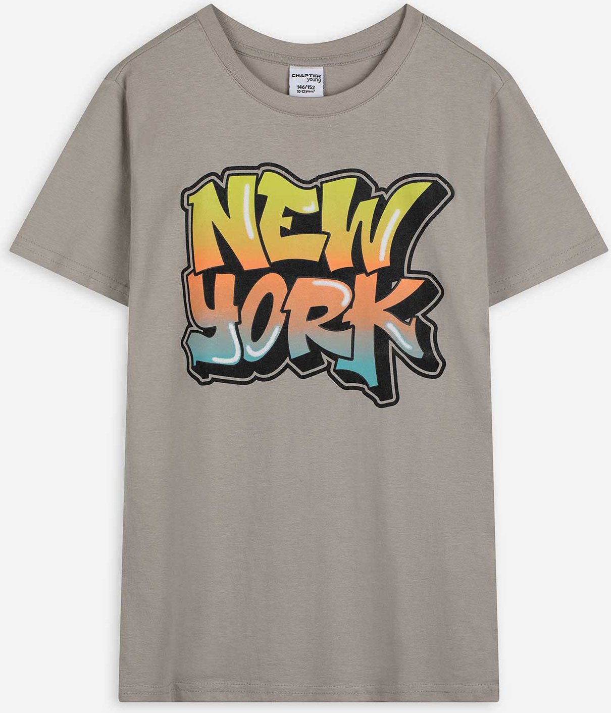 T-Shirt - Frontprint - hellgrau