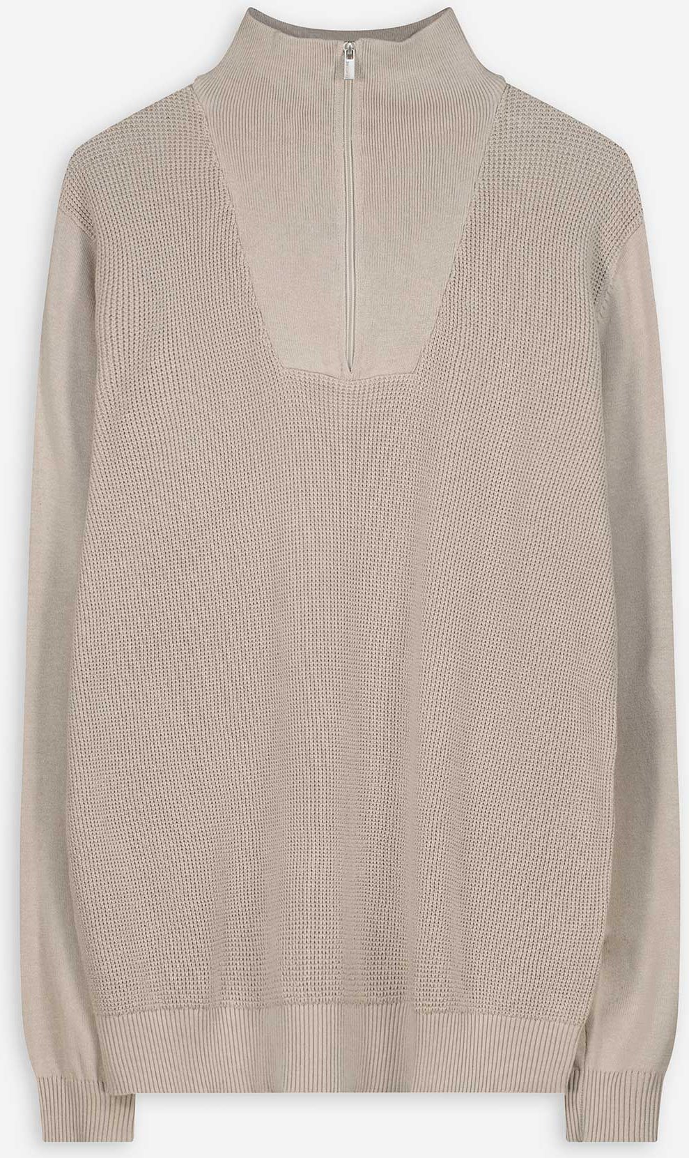 Pullover - Troyer - hellgrau