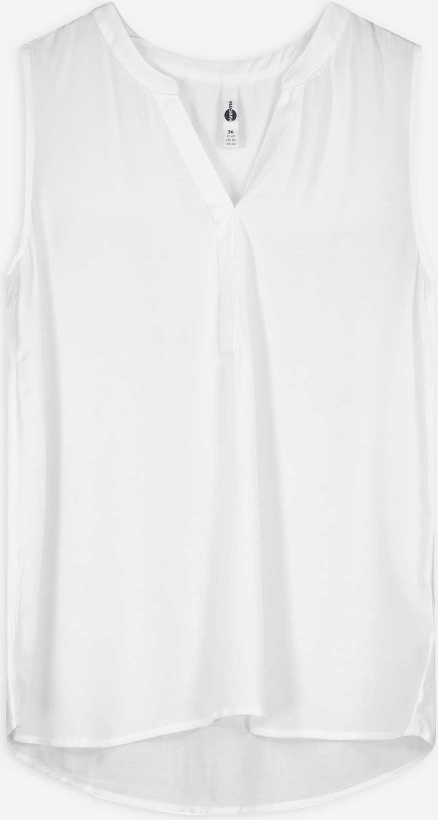 Blusentop - einfarbig - weiß