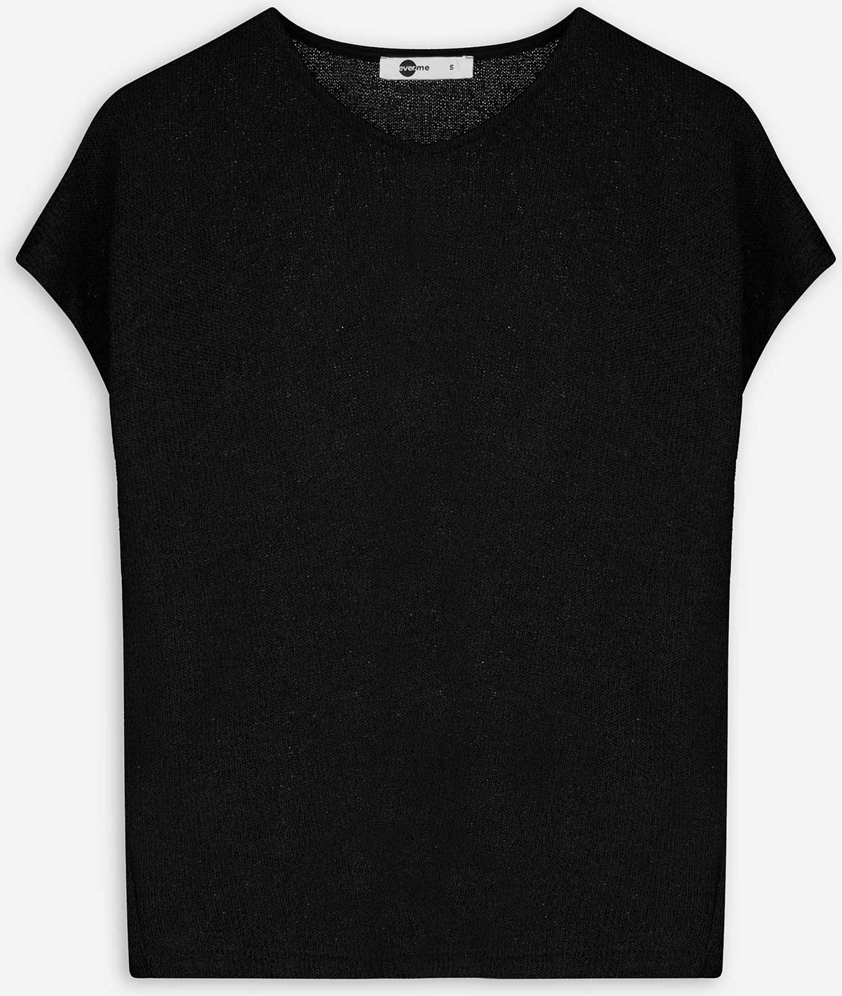 Strickshirt - Viskose-Mix - schwarz