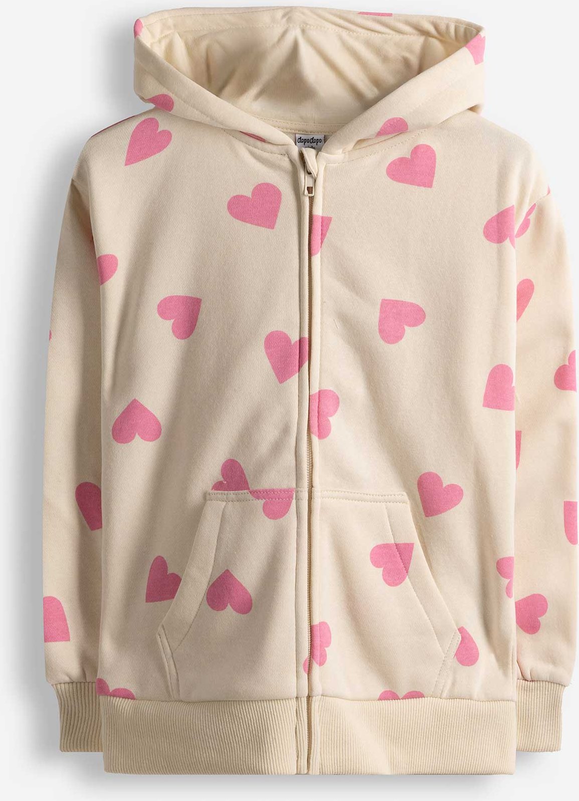 Sweatjacke - Oversized Fit - beige