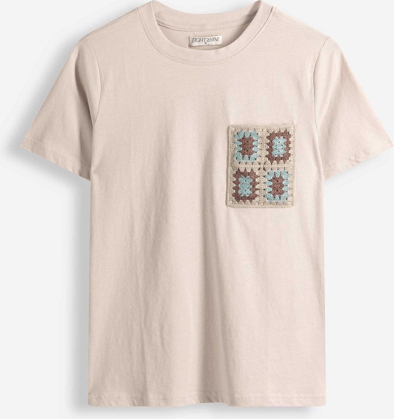 T-Shirt - Häkelspitze - beige