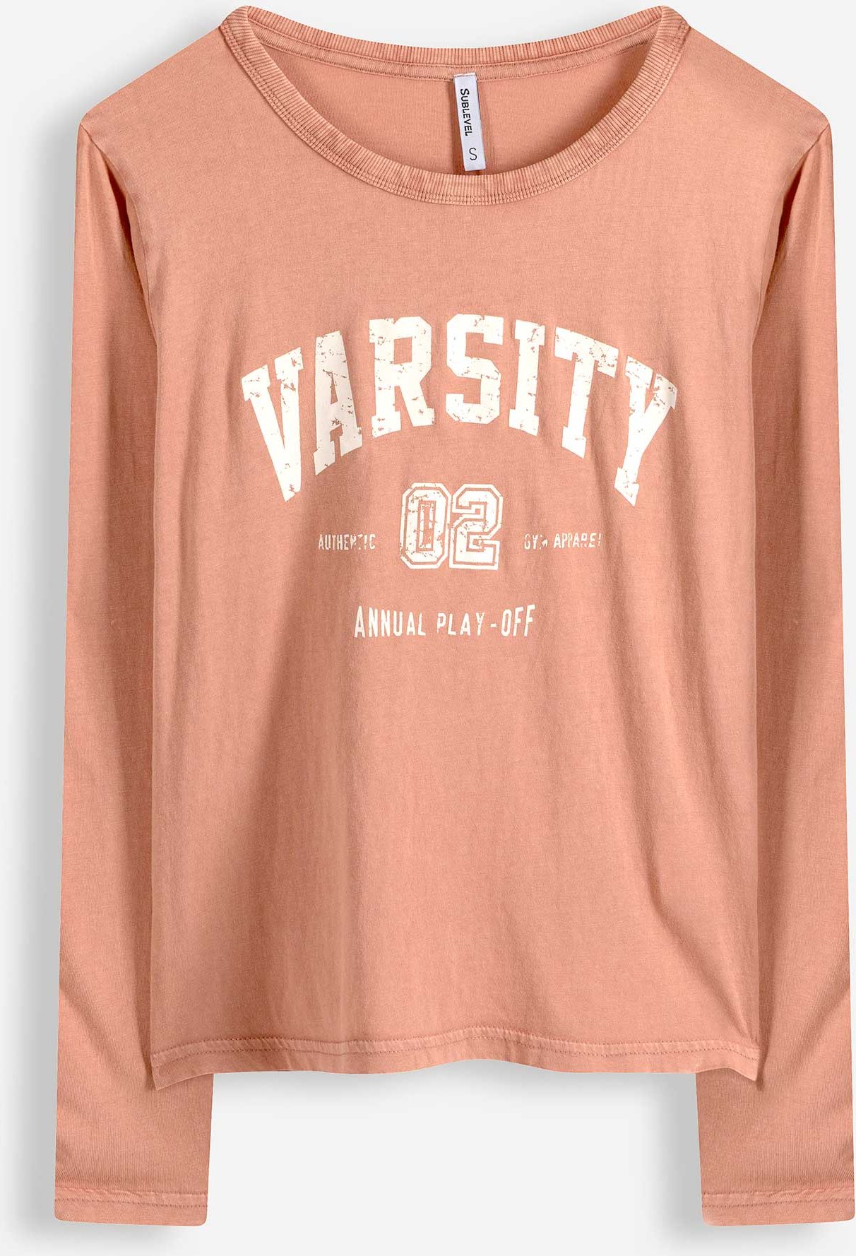 Langarmshirt - Frontprint - orange