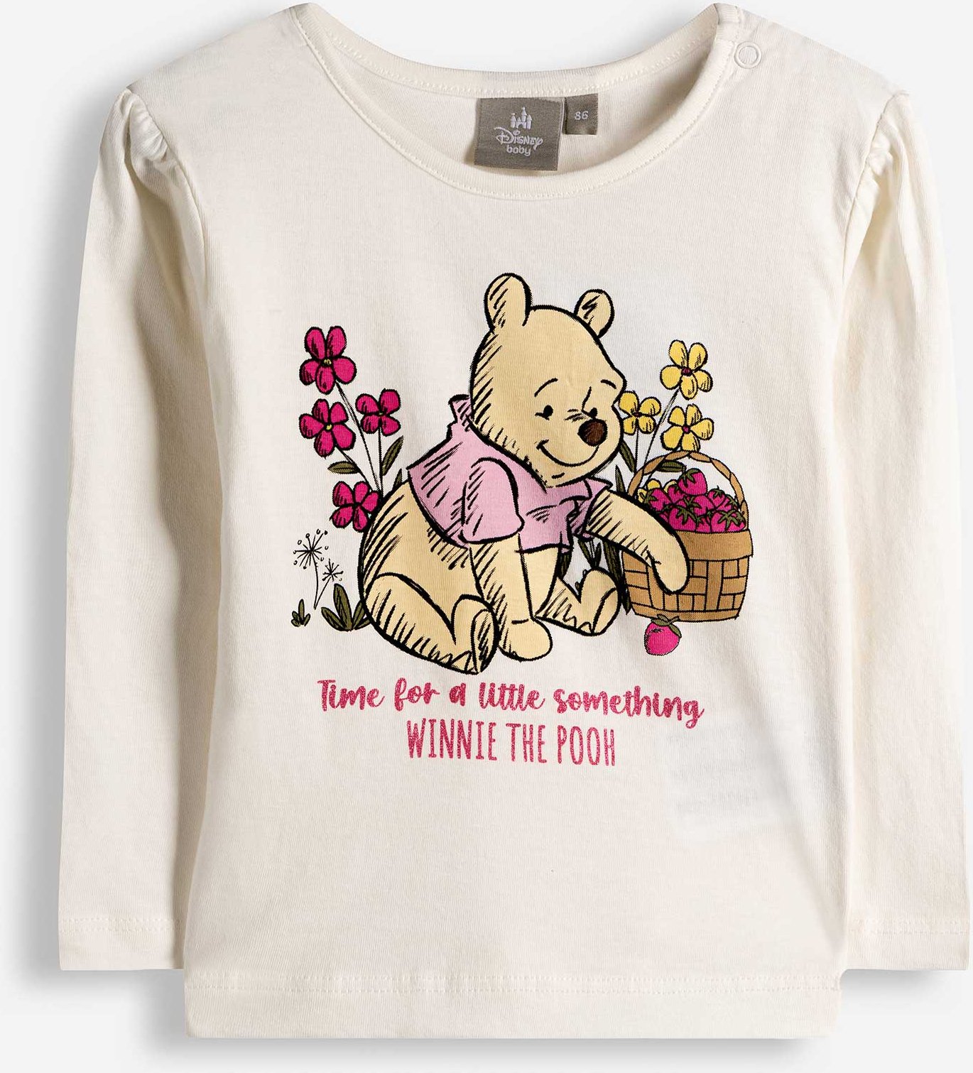 Langarmshirt - Glitzerprint - weiß