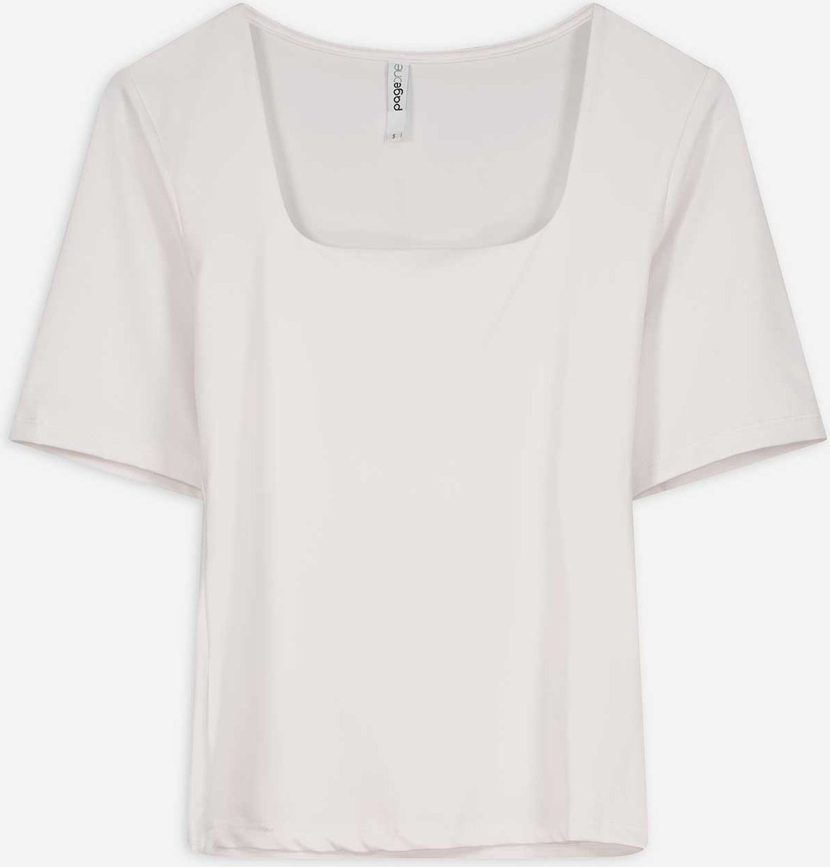 Thumbnail - T-Shirt - Material-Mix - weiß