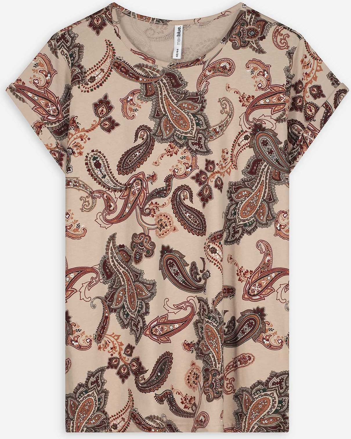 T-Shirt - Allover-Muster - beige