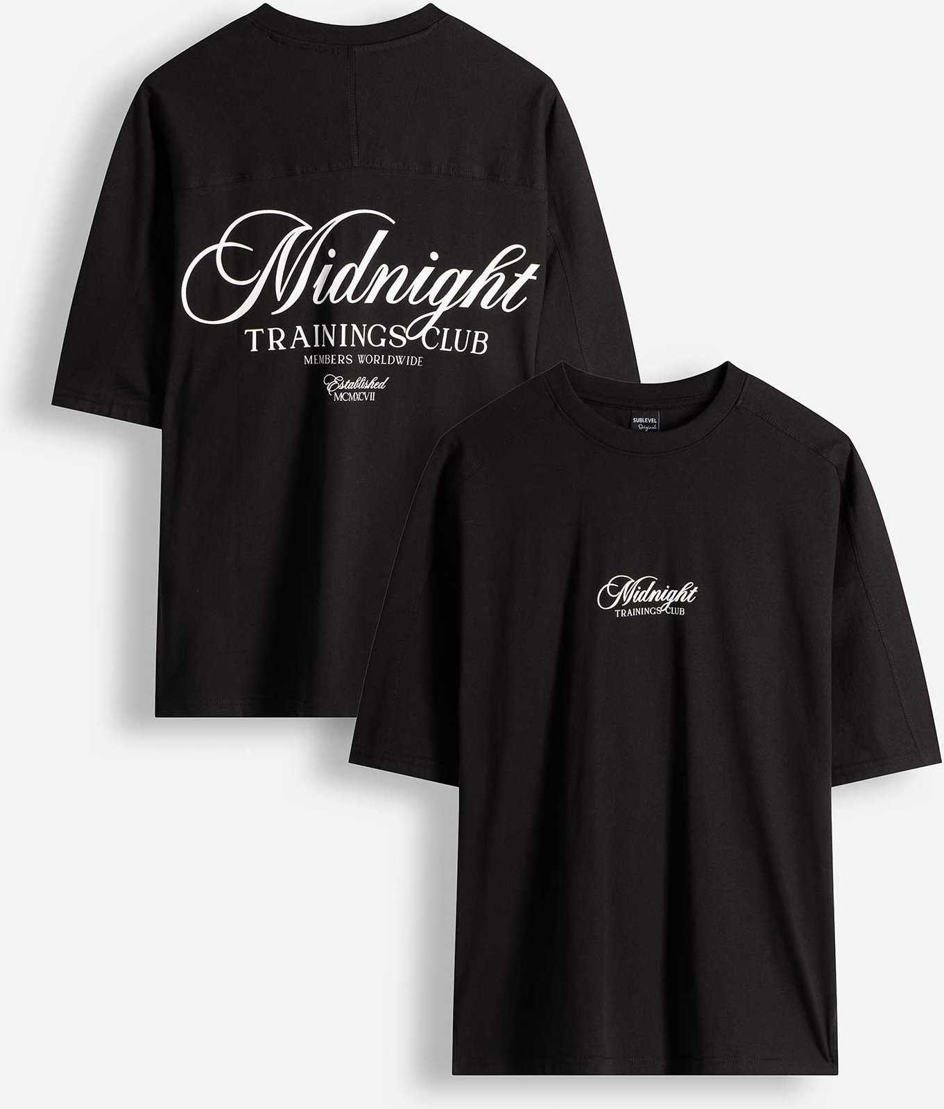 T-Shirt - Rückenprint - schwarz