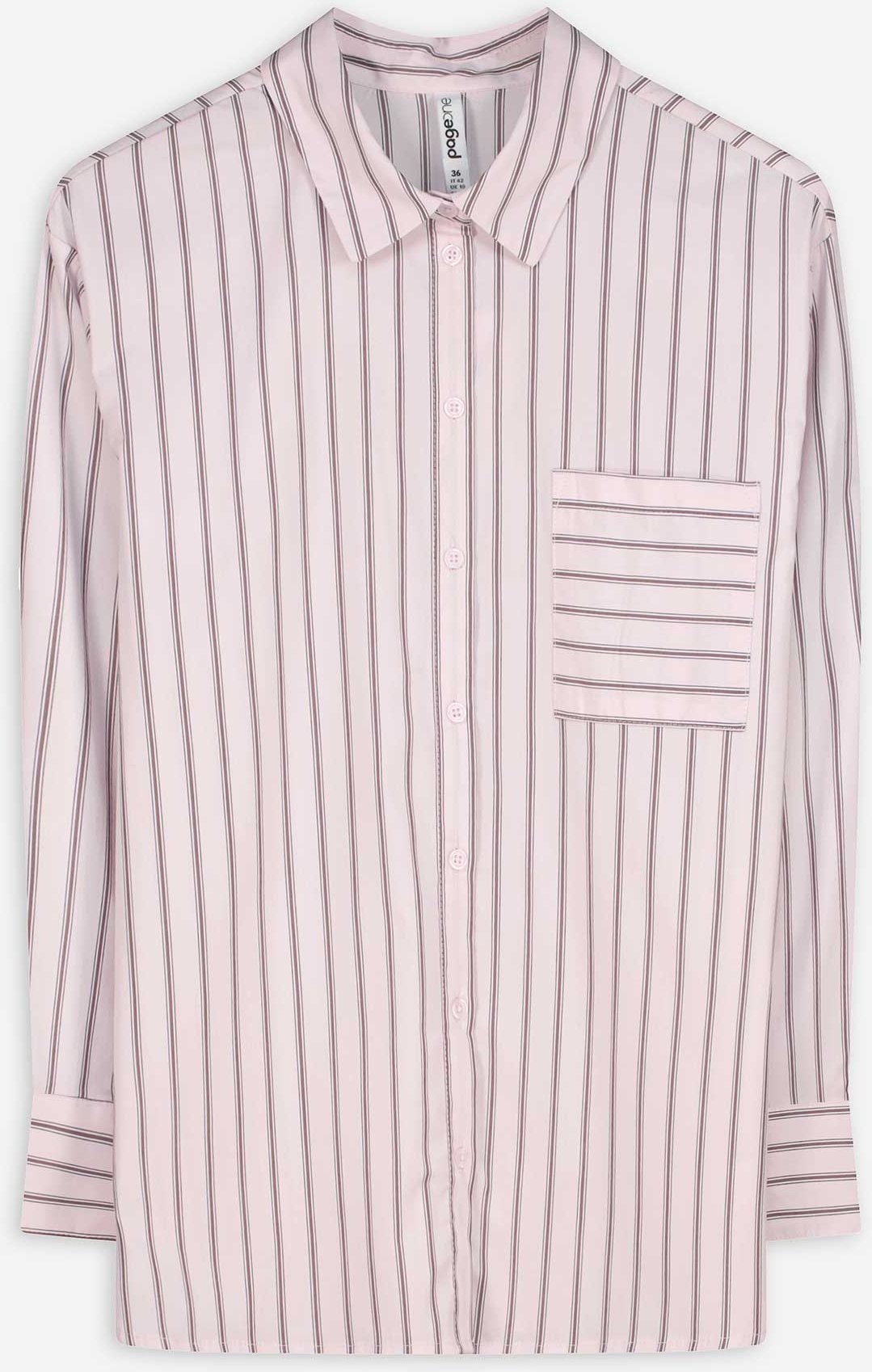 Thumbnail - Bluse - Streifen - rosa