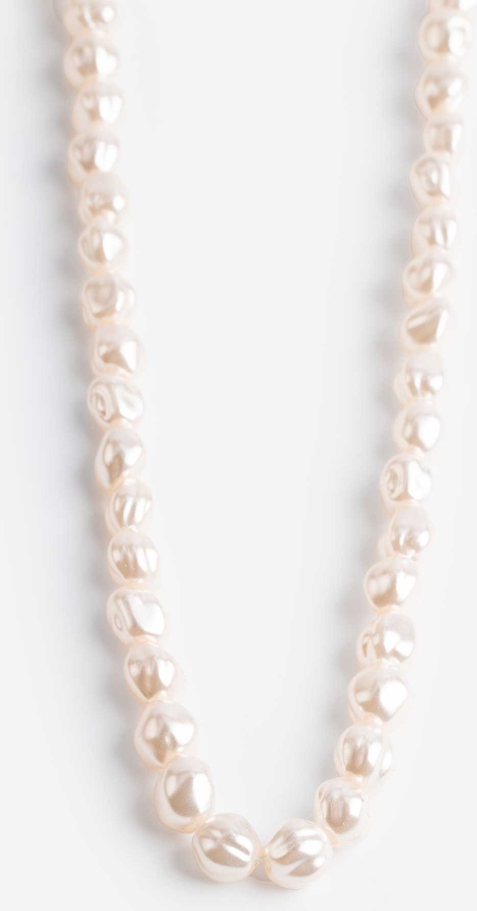 Kette - Zierperlen - beige