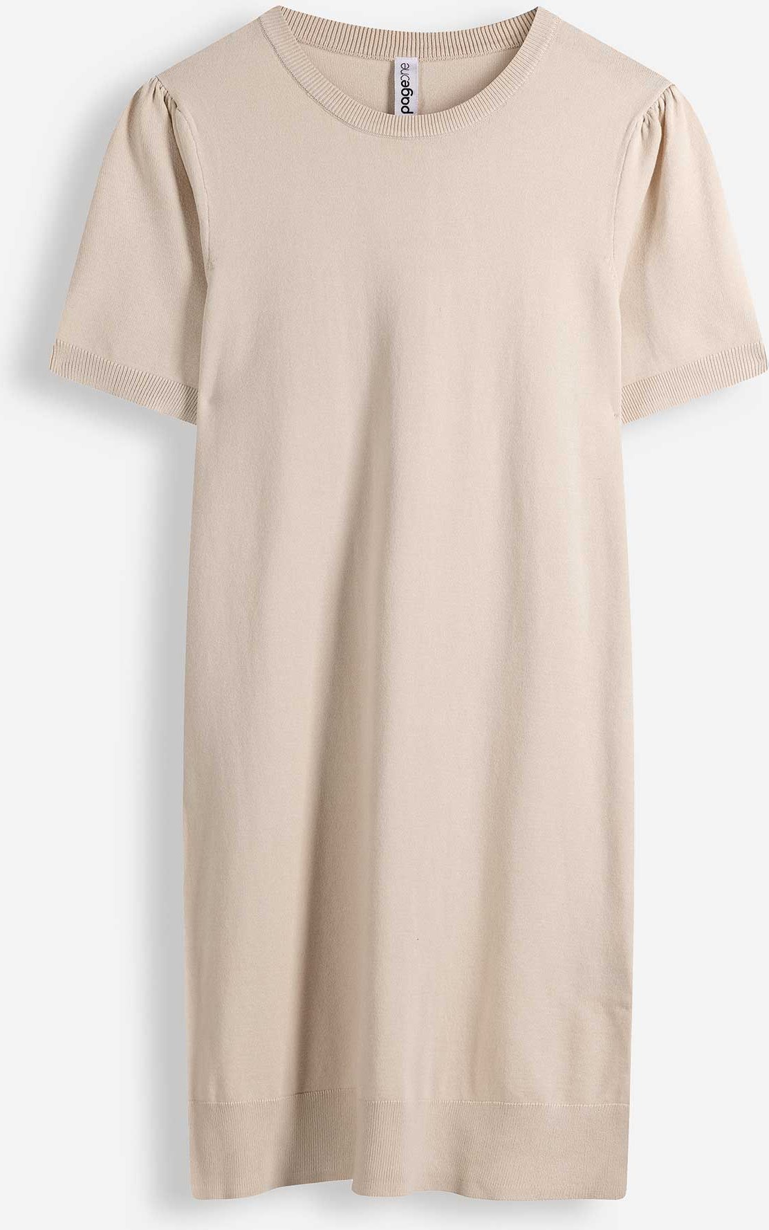 Strickkleid - Kurze Ärmel - weiß