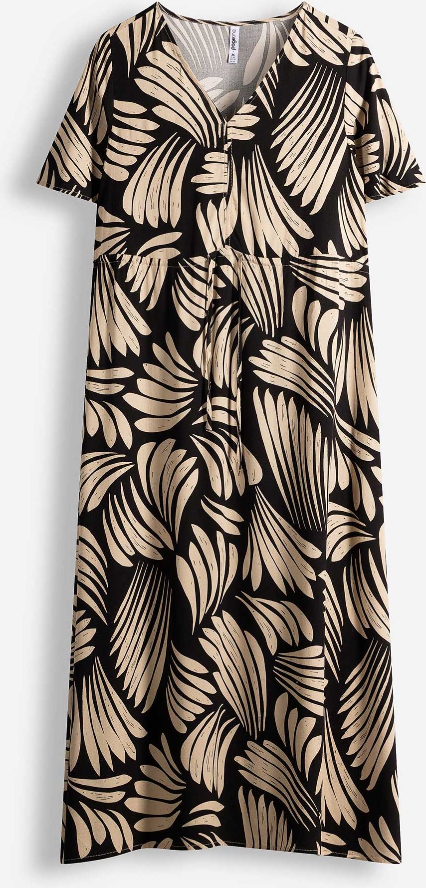 Kleid - Allover-Print - schwarz