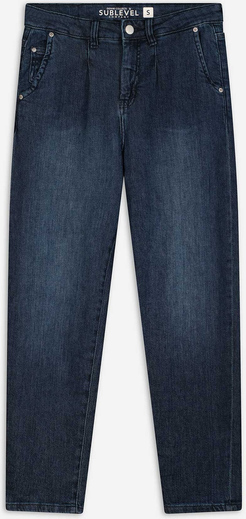 Jeans - Bundfalte - dunkelblau