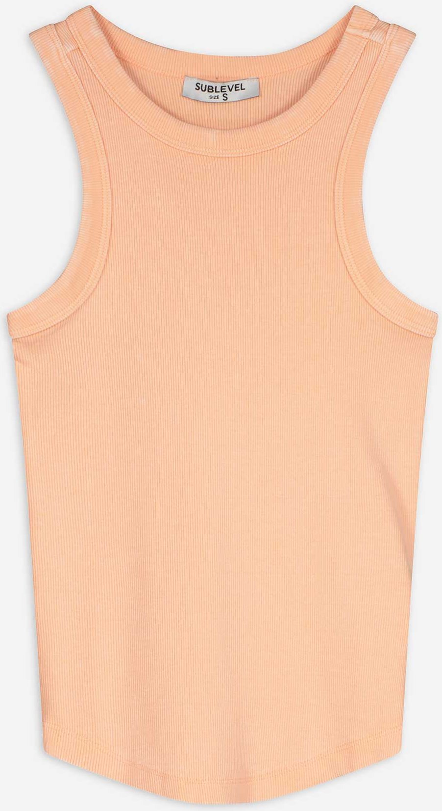 Top - Rippenstruktur - orange