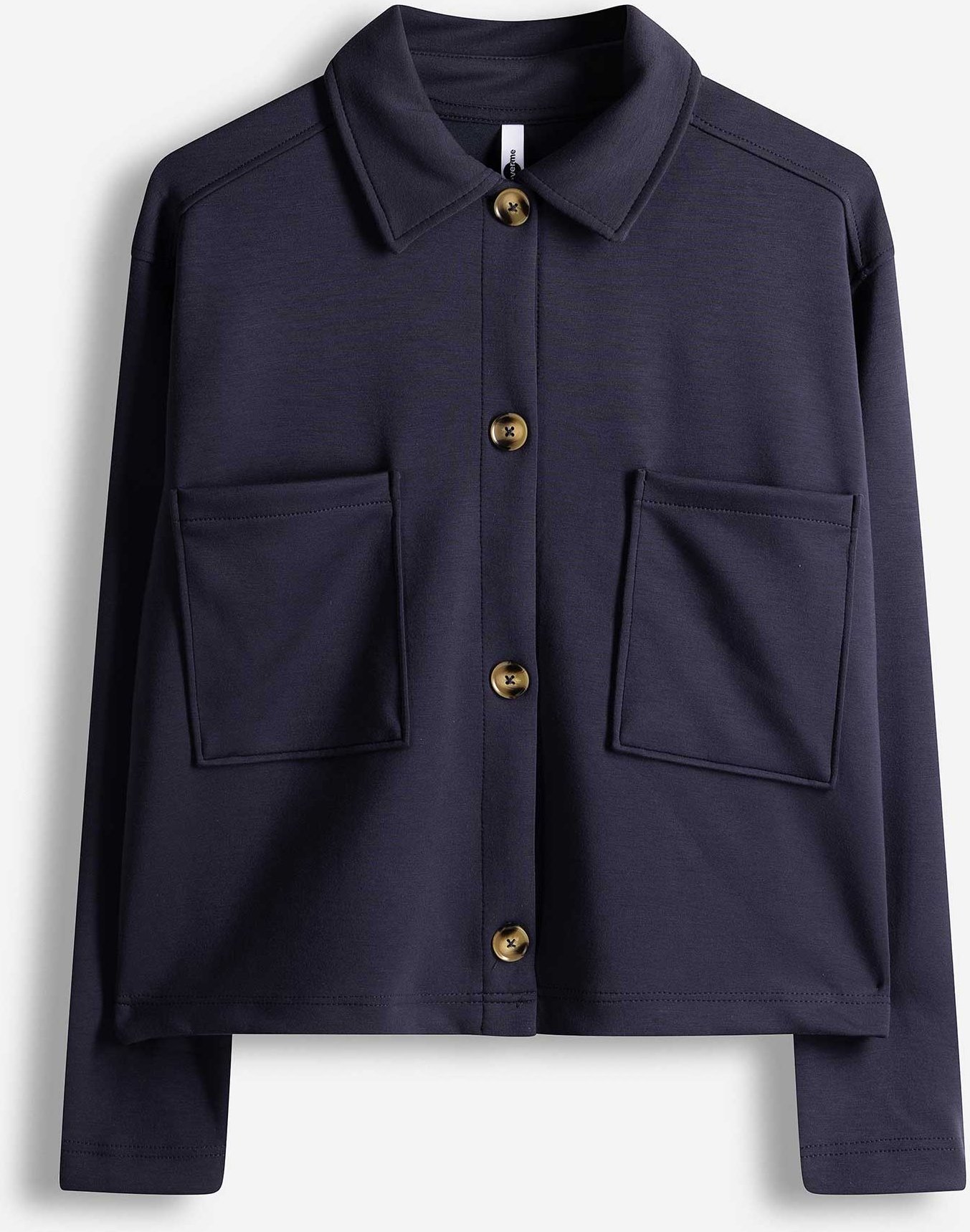 Sweatjacke - Knopfleiste - dunkelblau