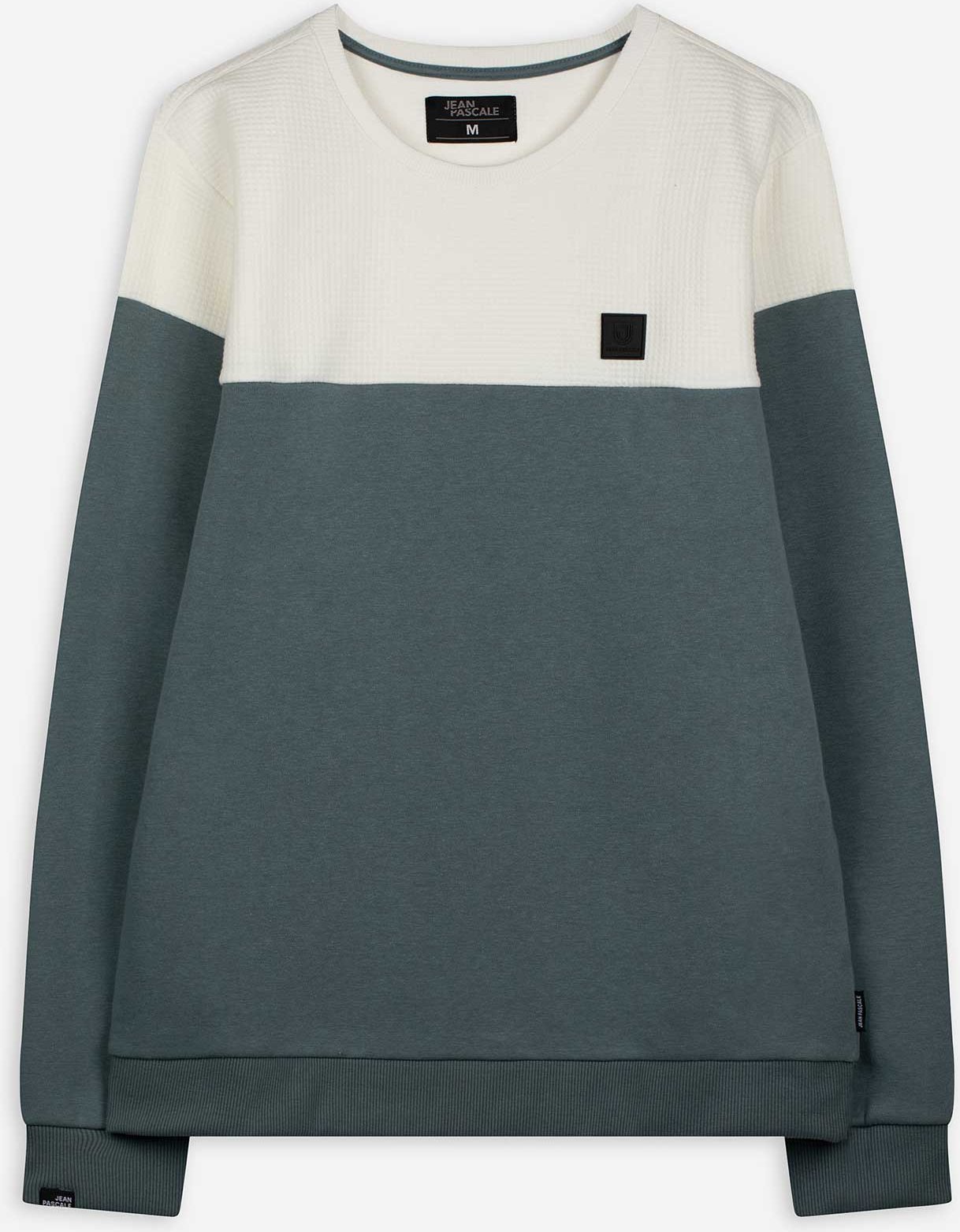 Sweatshirt - Color-Blocking - türkis