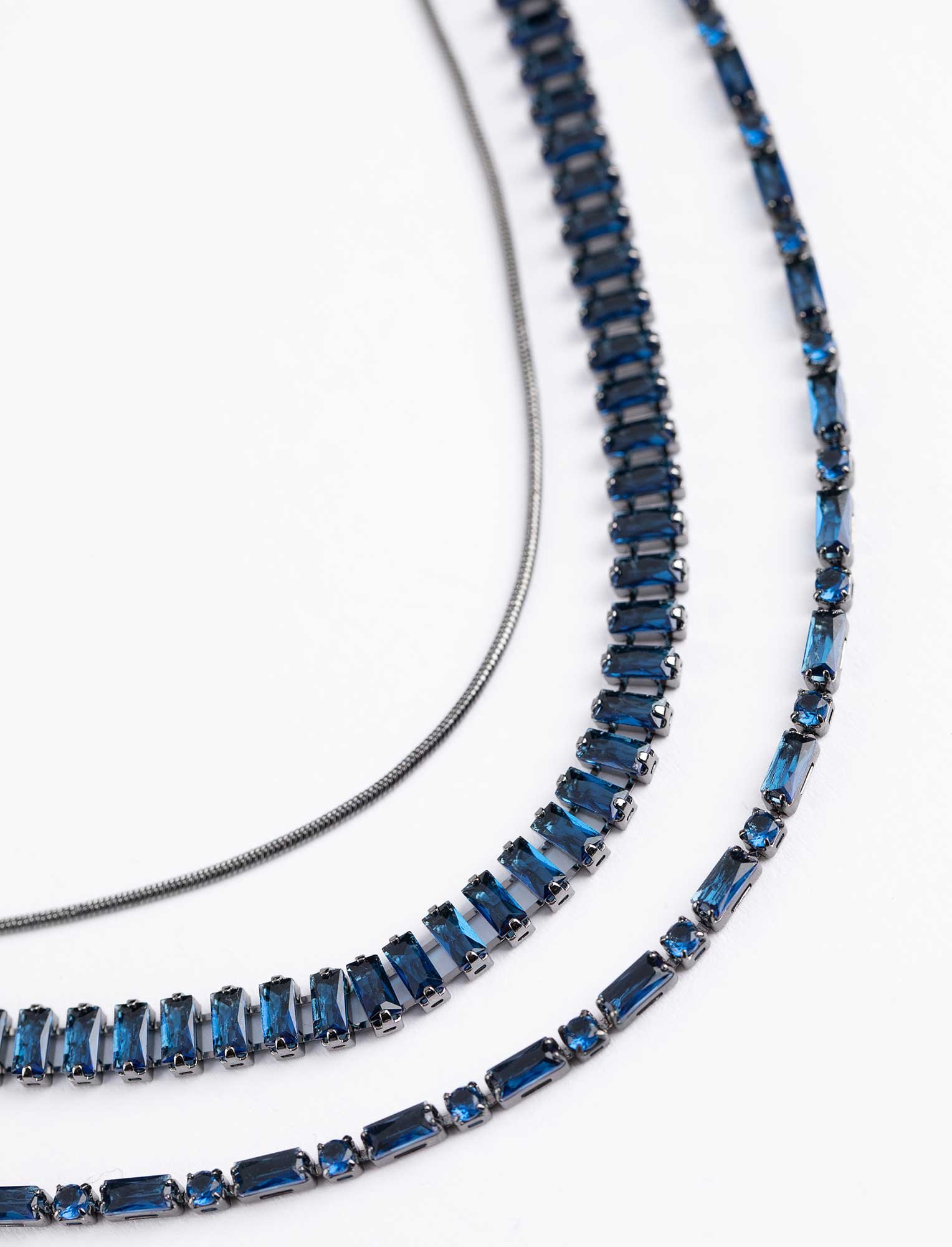 Kette - 3er-Pack - dunkelblau